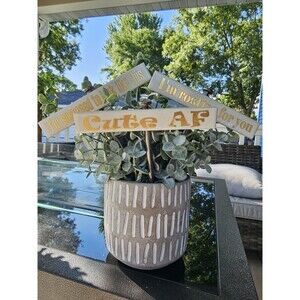 Plant Sign-Ceramic Signs On 6 Inch Stainless Stake-Funny-Garden Decor Set of 3